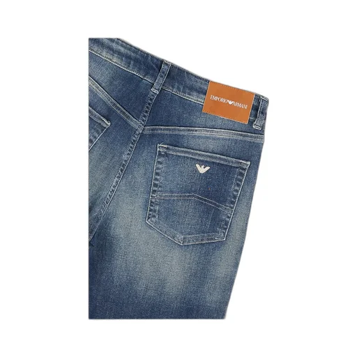 Embroidered-Logo Denim Trousers