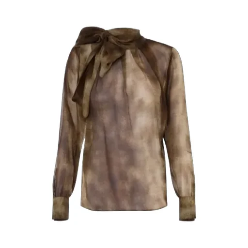 Python Print Voile Blouse