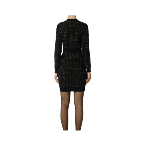 Boucle Knit Dress With Sequins