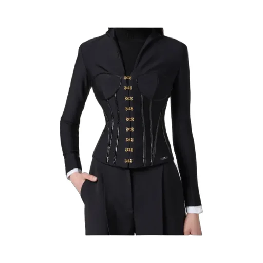 Corset-Detailed Jacket