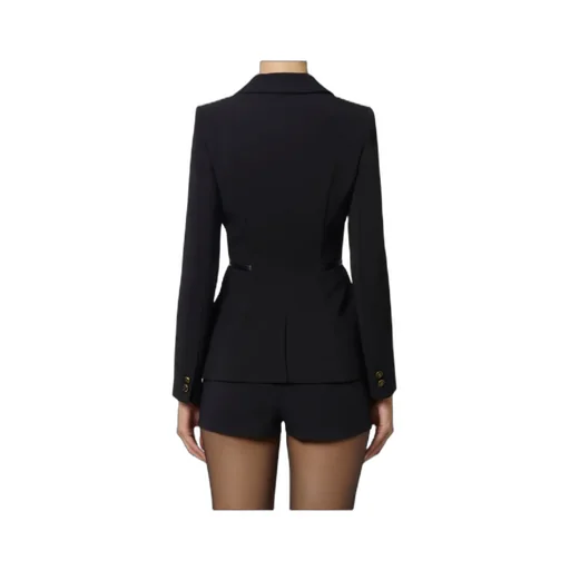 Double-Breasted Zip-Detail Blazer