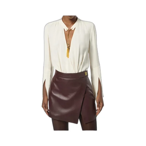 Tassel-Embellished Georgette Bodysuit