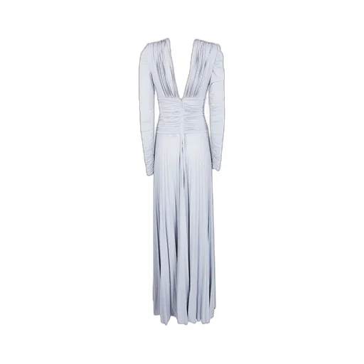 Pleated V-Neck Dress