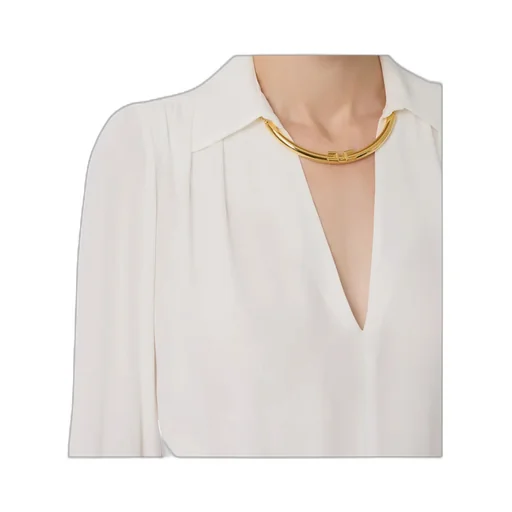 Jewel Detailed Georgette Blouse