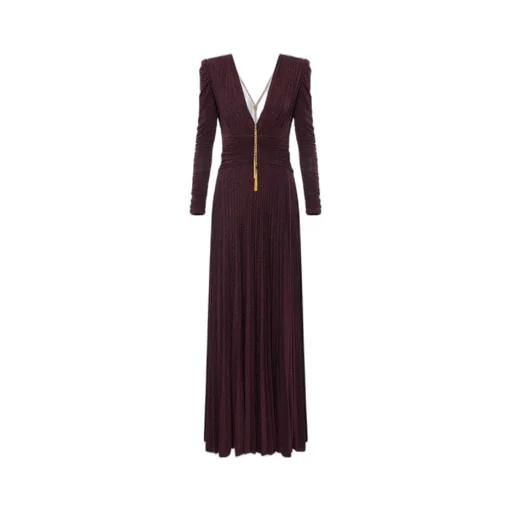 Necklace Lurex Jersey Red Carpet Dress