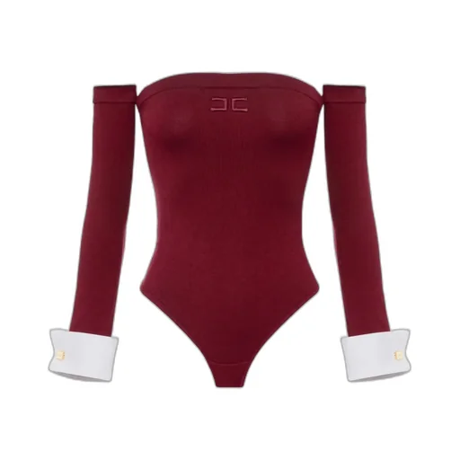 Embroidered-Logo Bodysuit