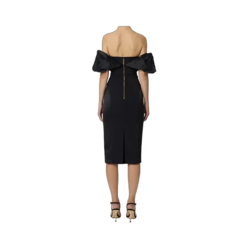 Off-Shoulder Ruffled Midi Dress