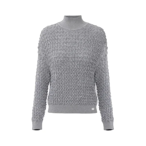 Sequin-Embellished High-Neck Sweater