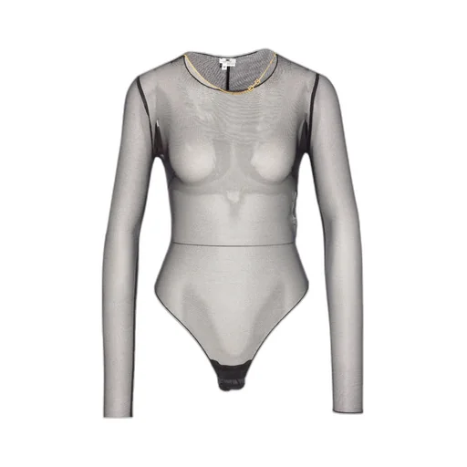 Mesh Long-Sleeve Bodysuit