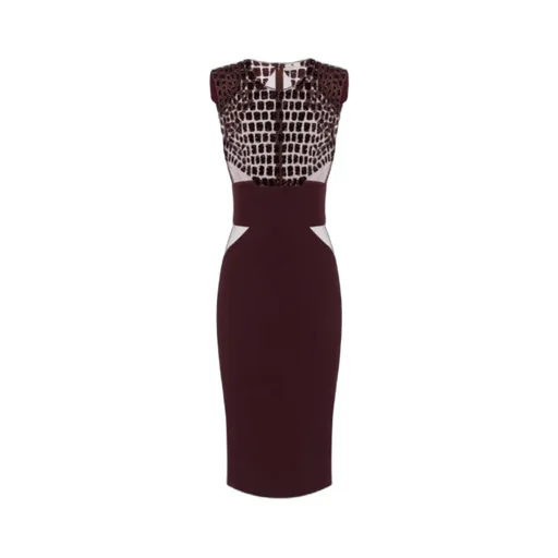 Lightweight CrÊPe Tulle Embroidered Dress