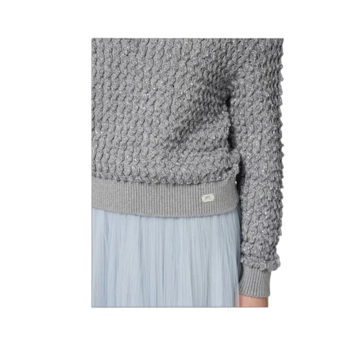 Sequin-Embellished High-Neck Sweater