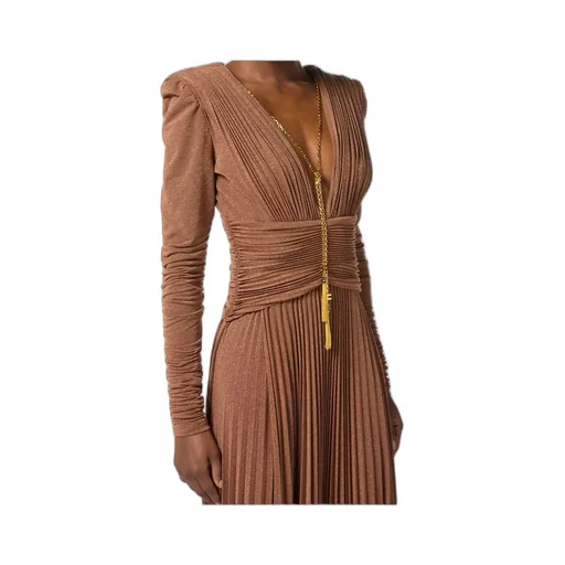Necklace Lurex Jersey Red Carpet Dress