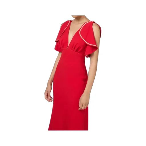 Midi Dress With Cap Sleeves