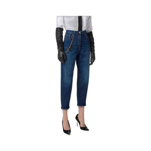 Chain-Embellished Jeans