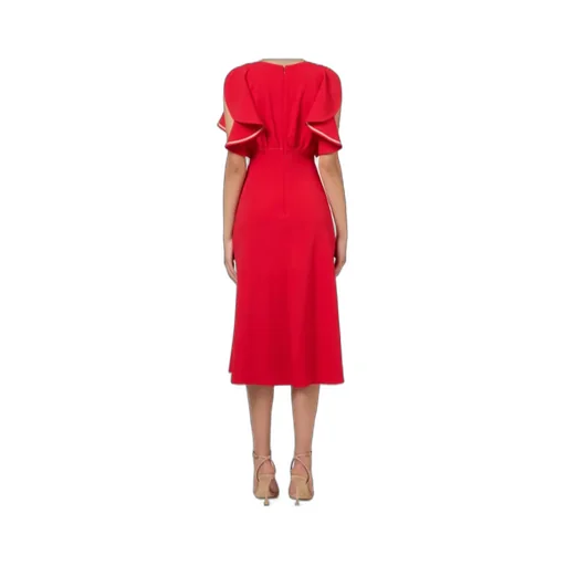 Midi Dress With Cap Sleeves