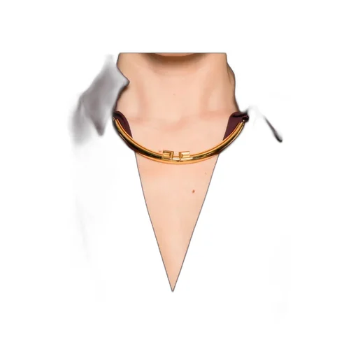 Tubular Necklace Detailed Georgette Dress