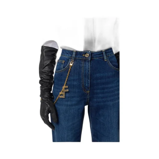 Chain-Embellished Jeans