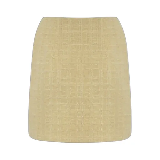 Floral Embroidery Tweed Skirt
