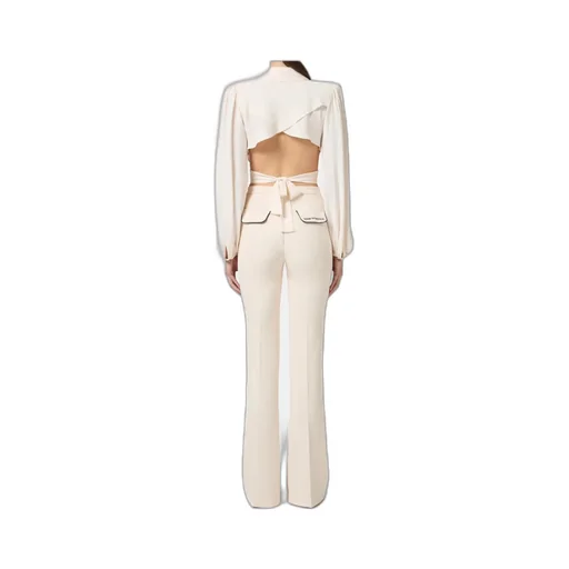 Contrasted Piping CrÊPe Trousers