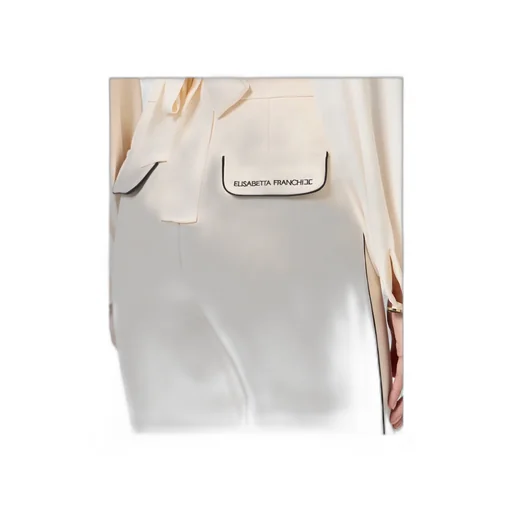 Contrasted Piping CrÊPe Trousers