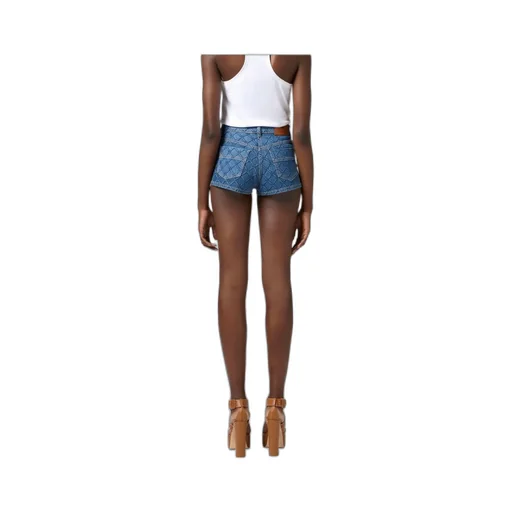 All-Over Printed Denim Shorts