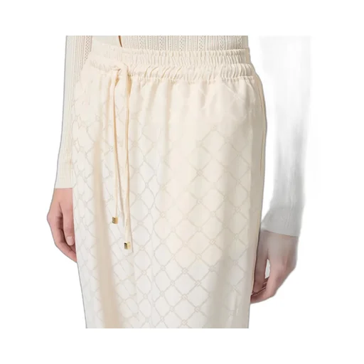 Jacquard Drawstring Straight Leg Trousers