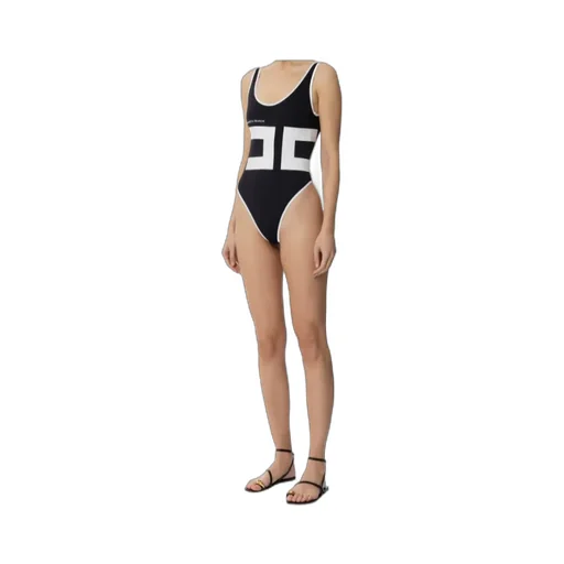 Swimsuit With Maxi Logo Print