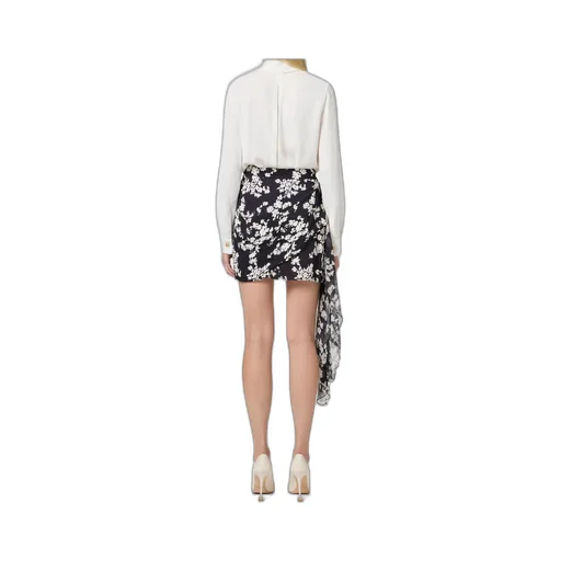 Sash Belt Printed Georgette Skirt