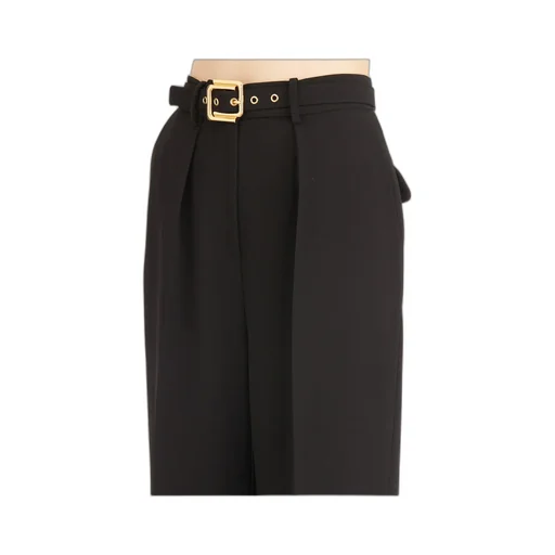 Belt Detailed Lightweight CrÊPe Trousers