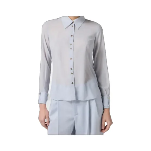 Button-Front Backless Shirt