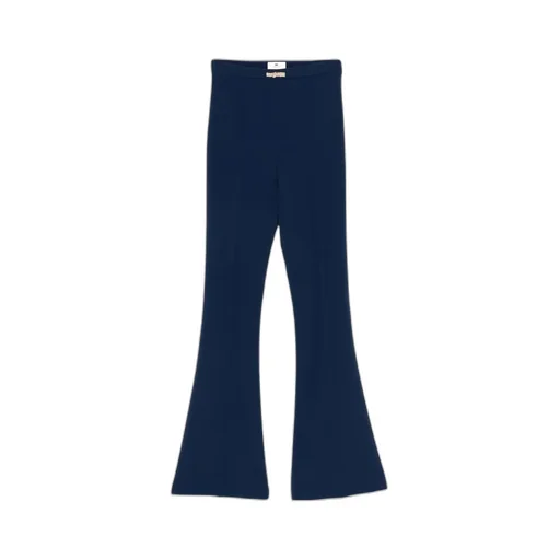Lightweight Double-Layer CrÊPe Bell-Bottom Trousers