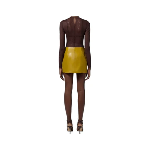 Bodysuit In Jacquard Tulle Fabric With Diamonds