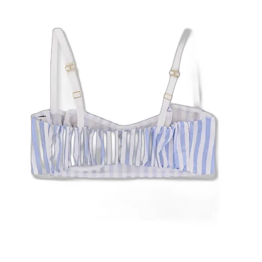 Floral Embroidered Poplin Bra