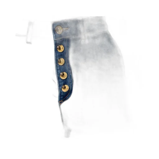 Visible Buttoned Denim Shorts