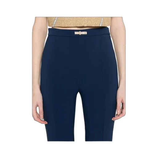 Lightweight Double-Layer CrÊPe Bell-Bottom Trousers