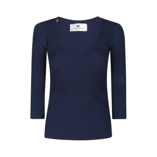 V-Neck Rib Knit Top