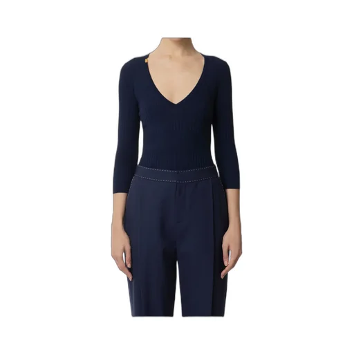 V-Neck Rib Knit Top
