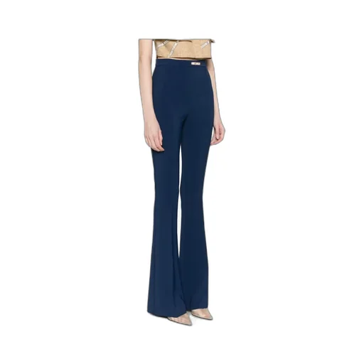 Lightweight Double-Layer CrÊPe Bell-Bottom Trousers