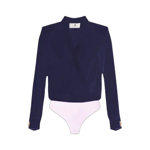 Cufflink Bodysuit-Style Blouse