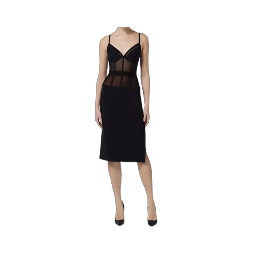 V-Neck CrÊPe Mini Dress