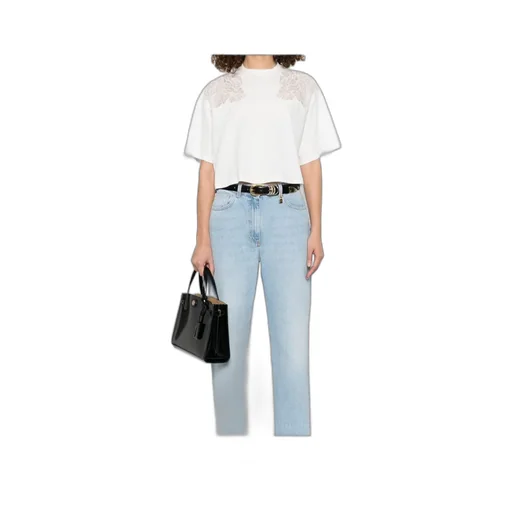 Embroidered Cropped T-Shirt