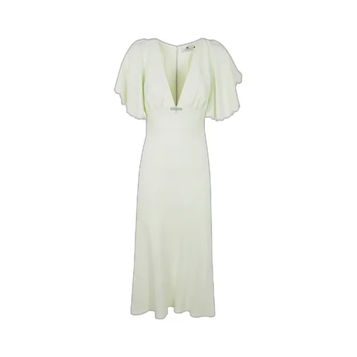 V-Neck Flared Dress