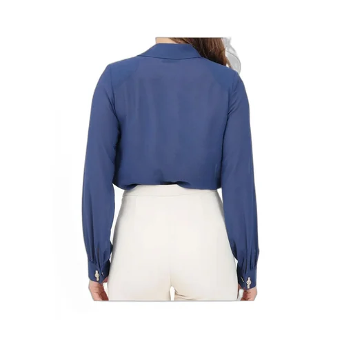 Cufflink Bodysuit-Style Blouse