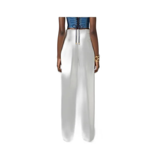 Pleat Detailed Straight-Leg Trousers