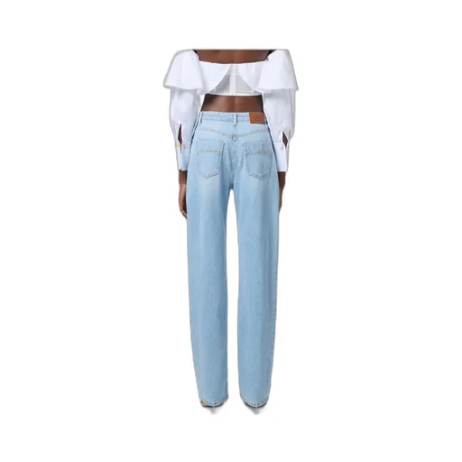 Logo Plaque Boyfriend Jeans