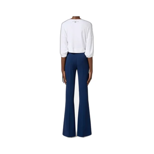 CrÊPe Bell-Bottom Criss-Cross Laced Trousers
