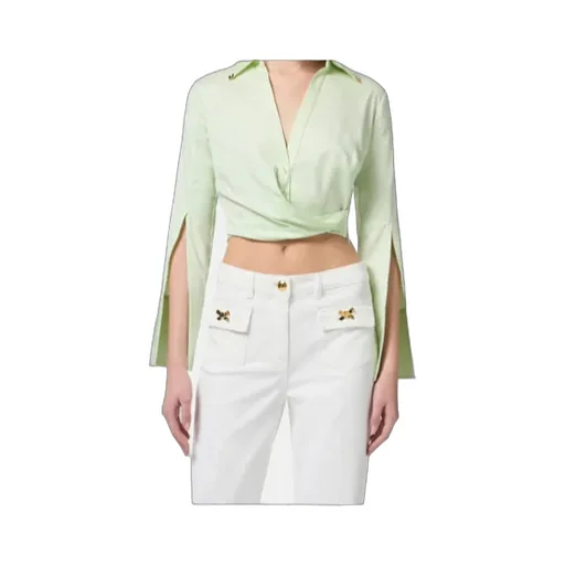 Satin Cropped Blouse