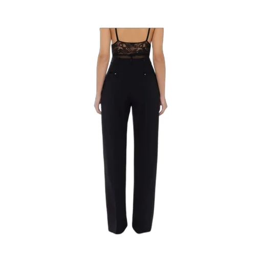 Pleat Detailed Straight-Leg Trousers