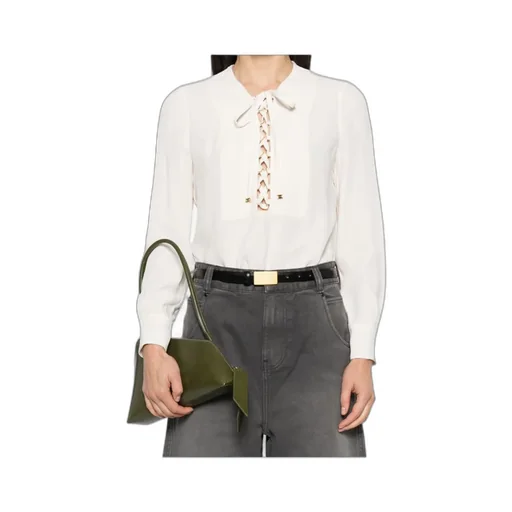 Laced Long-Sleeved Blouse