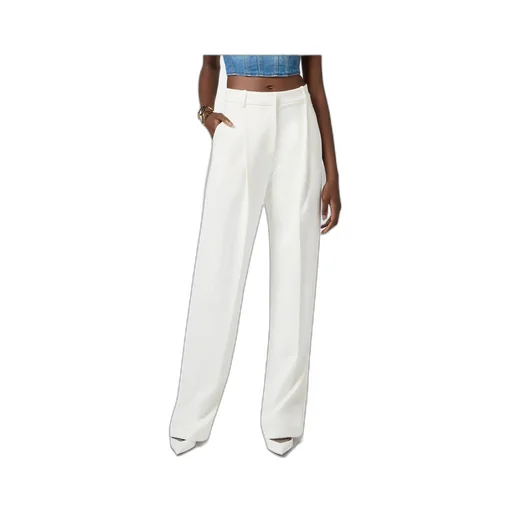 Pleat Detailed Straight-Leg Trousers